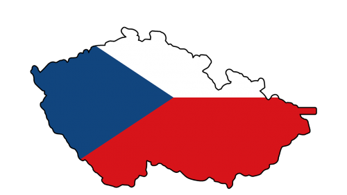 czech republic flag map
