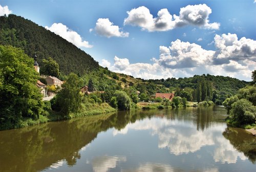 czech republic  landscape  river