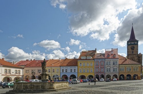 czech republic  jičín  wallenstein square