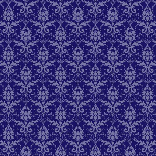 Damask Blue Wallpaper Pattern