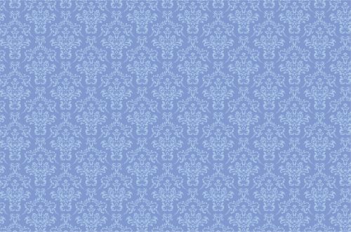 Damask Pattern Background Blue