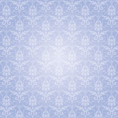 Damask Pattern Wallpaper Blue