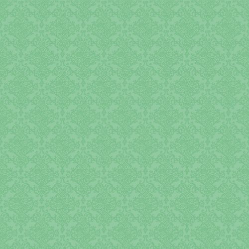 Damask Pattern Wallpaper Green