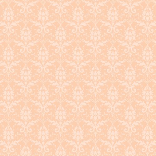 Damask Pattern Wallpaper Peach