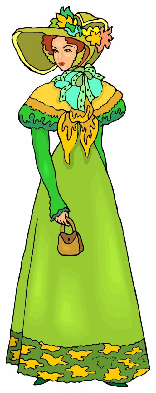 Lady In Green Dress