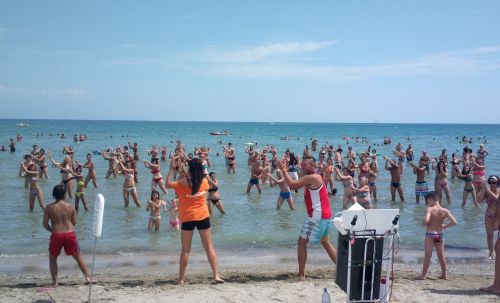 dance beach people group