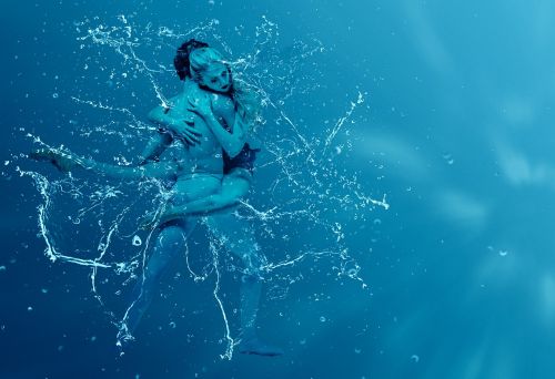 dancers underwater motion