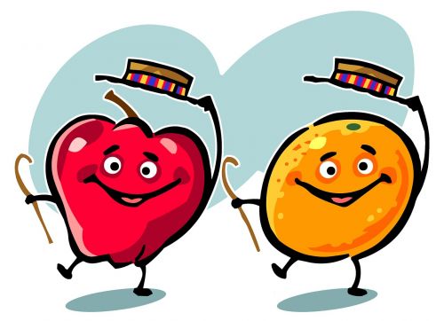 dancing fruit apple organic