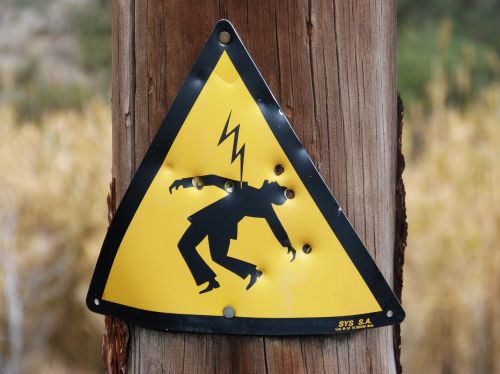 danger power line electric shock