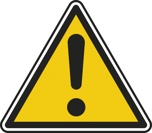 danger panel road sign