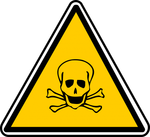 danger warning skull and crossbones