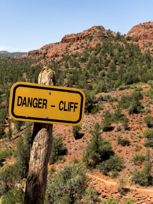 danger sign desert