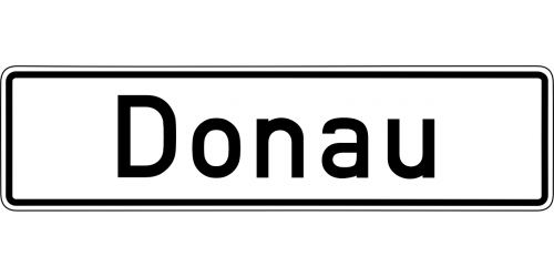 danube river road sign