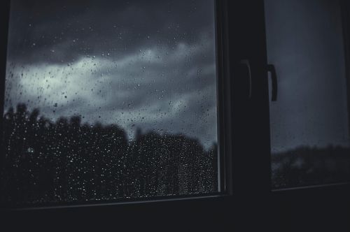 dark rain raindrops