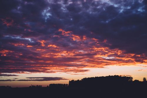 dark clouds sky