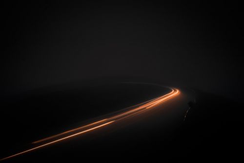 dark road light