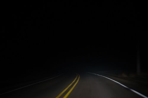 dark night road