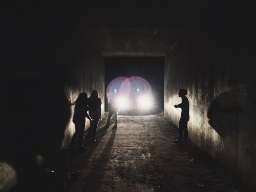 dark night tunnel