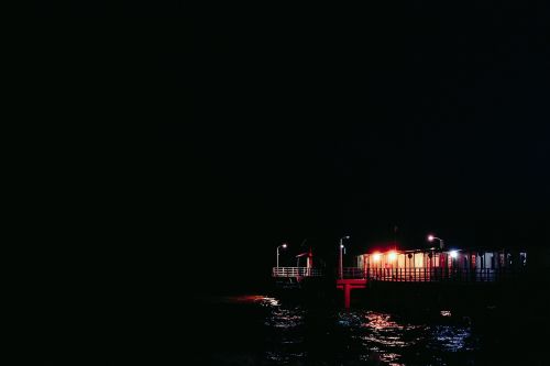 dark night sea