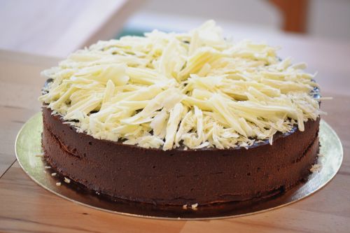 dark chocolate cake plated dessert gourmet