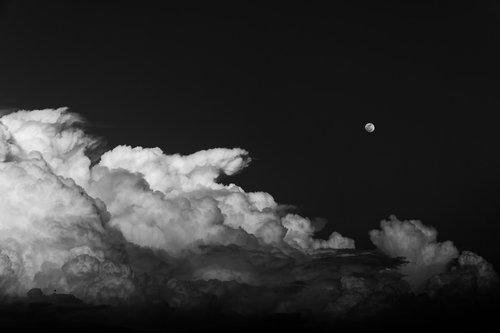dark sky  moonlight  moon