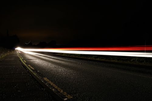 darkness night road