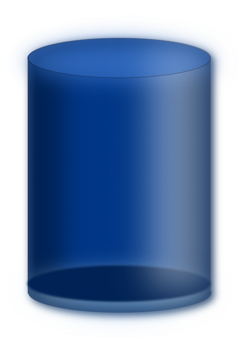 database cylinder blue