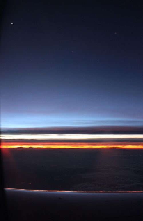 dawn horizon plane