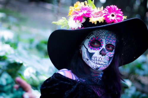 day of the dead colorful make up