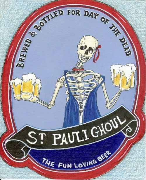 day of the dead skeleton beer