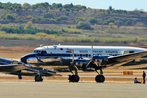 Dc-4 Skymaster Parked At Airshow