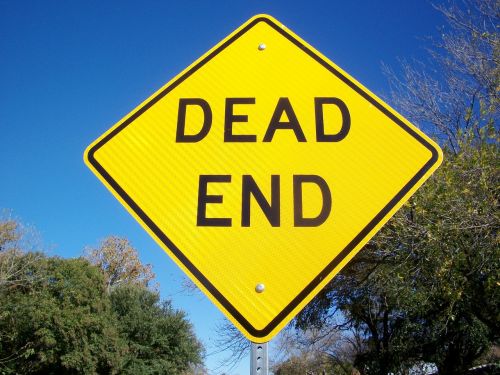 dead end street sign road