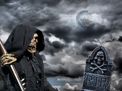 death grim reaper cemetery
