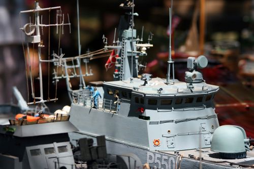 Deck &amp; Bridge Of Model Warship