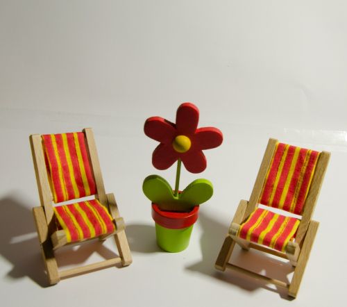 deck chair summer flower
