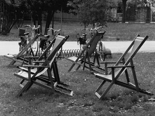 deck chairs park summer