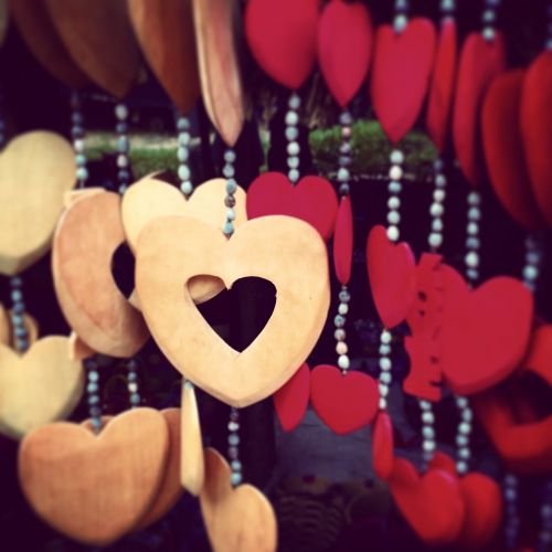 decoration hanging hearts