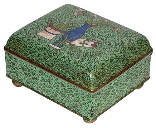 decorative box lid green