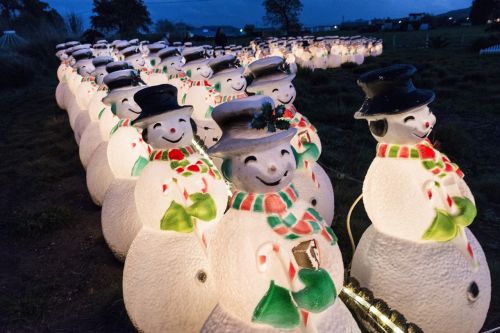 decorative snowmen christmas holiday