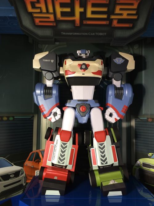 delta tron robot paper toy