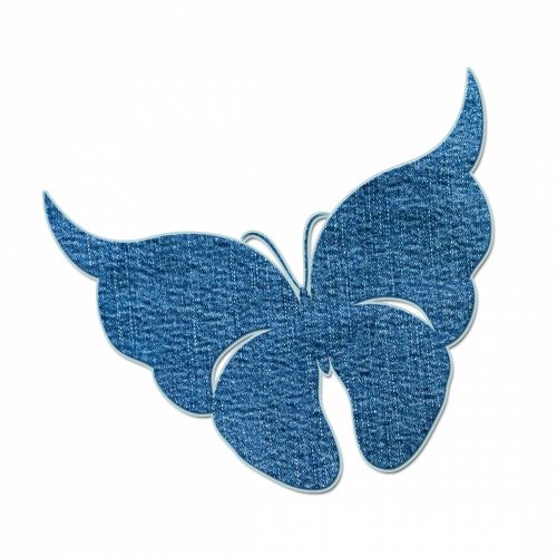 Denim Butterfly Motif