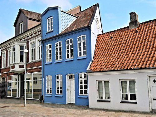 denmark  sonderburg  old town houses