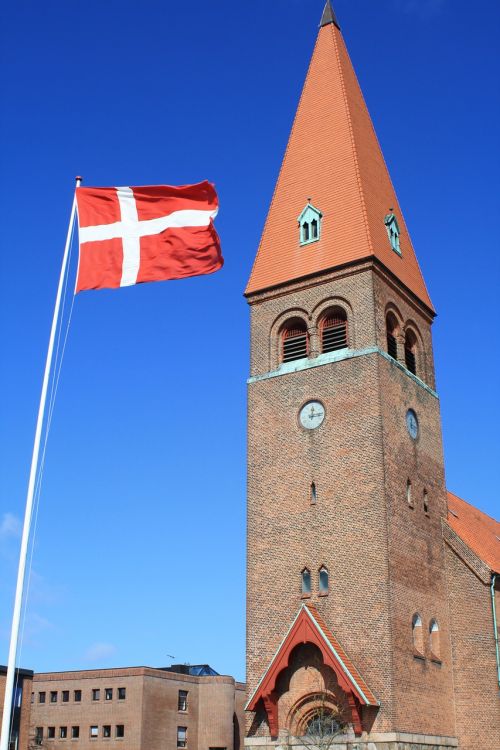 denmark flag church