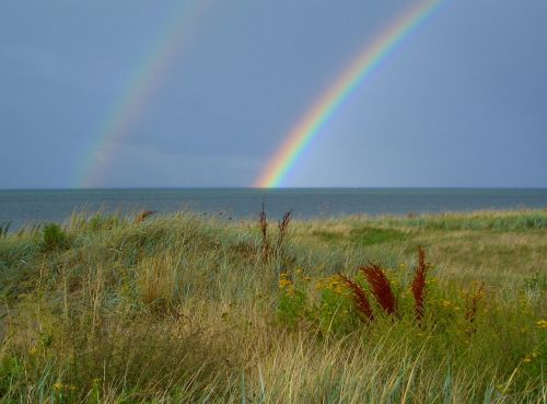 denmark landscape rainbow