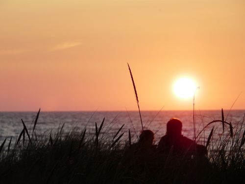 denmark sunset north sea