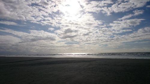 denmark beach clouds