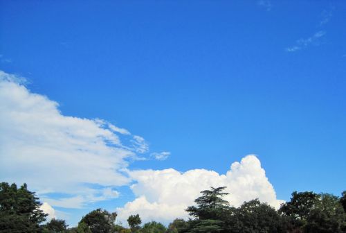 Dense White Cloud On Horizon