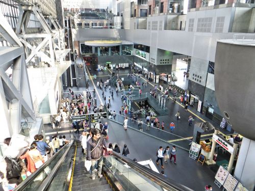 department store shopping centre escalator