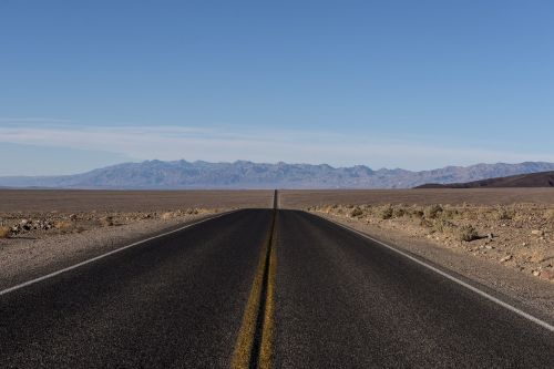 desert straight highway landscape