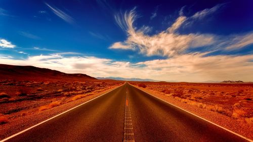 desert landscape road